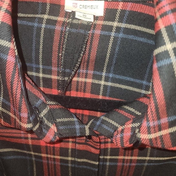 Cremieux Plaid Black/Red Holiday Charm  women's dress 10 NWT - Picture 4 of 7